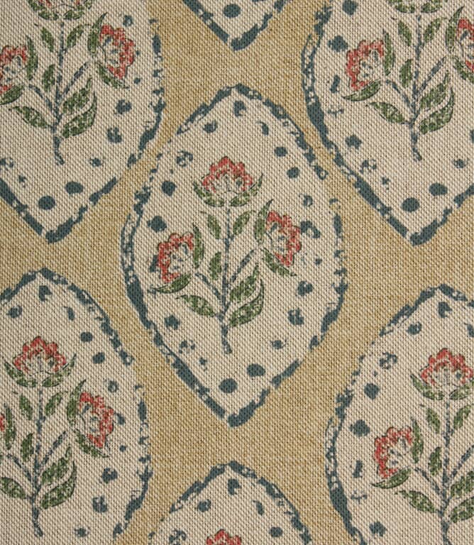 Fleur De Lune Fabric / Soft Gold