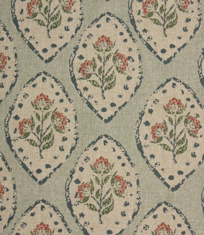 Fleur De Lune Fabric / Duck Egg