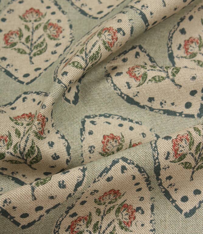 Fleur De Lune Fabric / Duck Egg