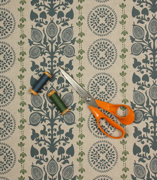 Novelli Fabric / Indigo / Sap Green