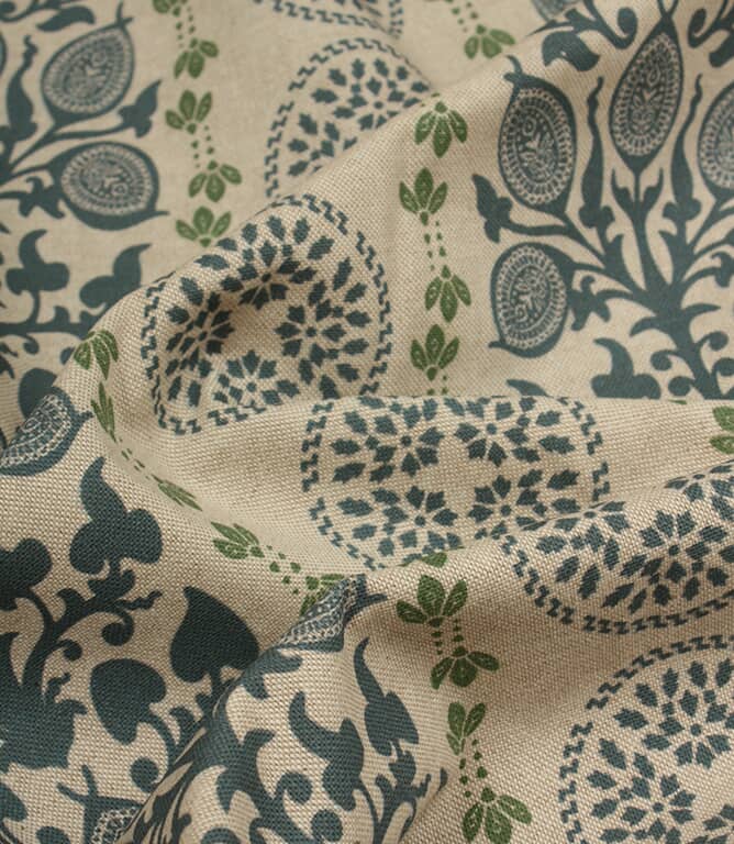 Novelli Fabric / Indigo / Sap Green
