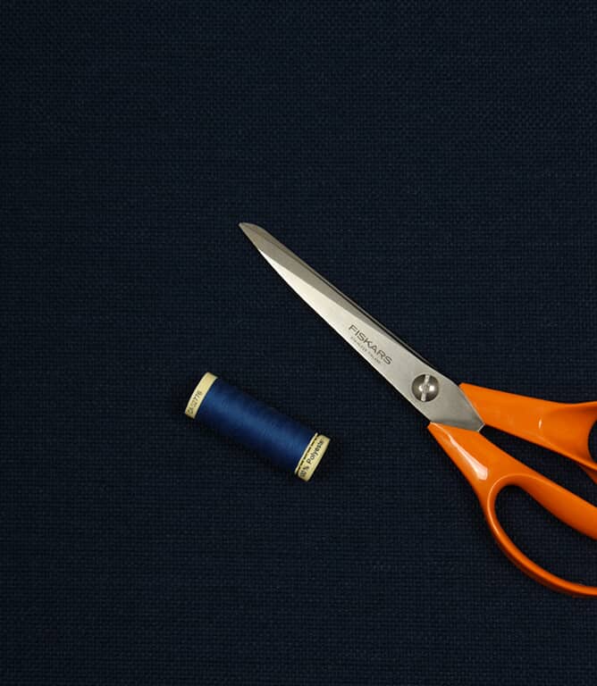 Tweedy Blend FR Fabric / Indigo