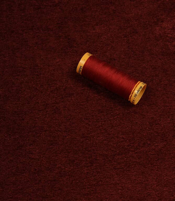 Whittington Velvet FR Fabric / Oxblood