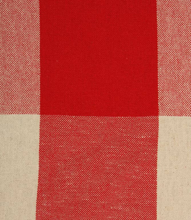 Aldsworth Chunky Check Fabric / Red