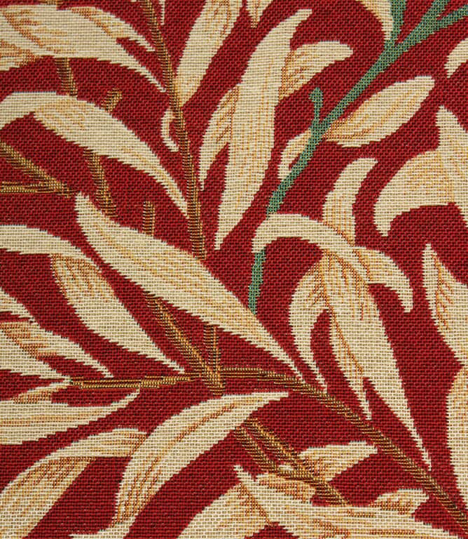 William Morris  Willow Bough Tapestry Fabric / Crimson
