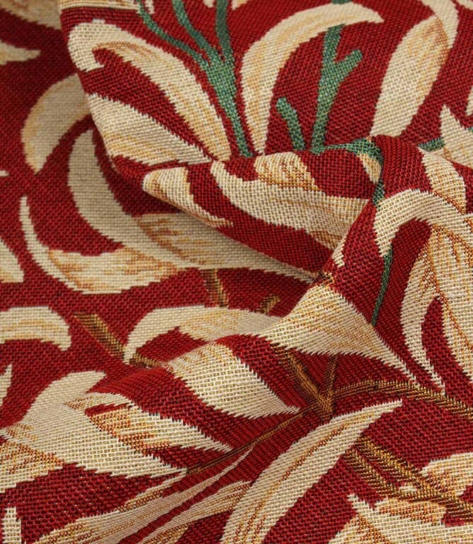 William Morris  Willow Bough Tapestry Fabric / Crimson