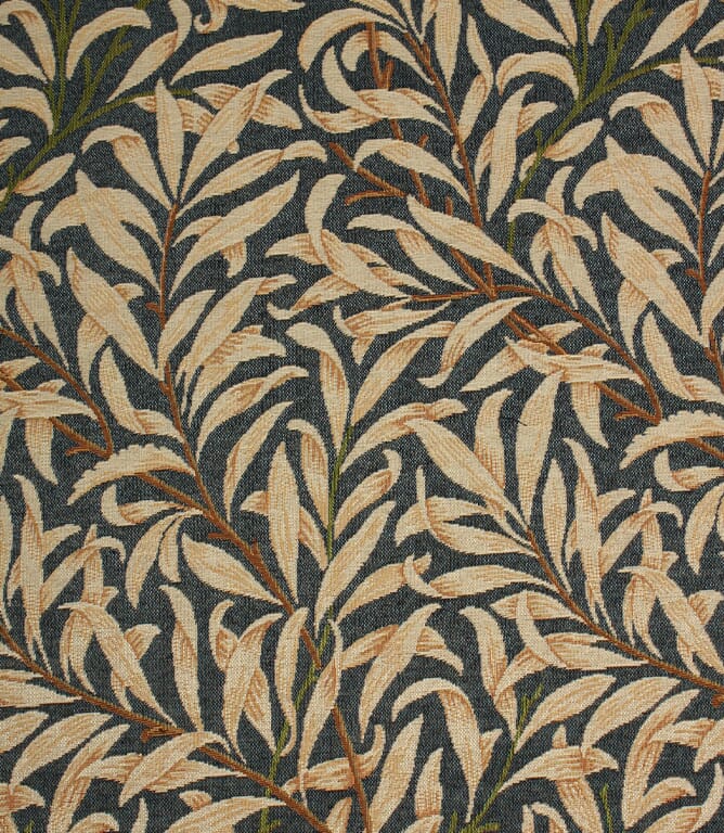 Navy Willow Bough Tapestry Fabric