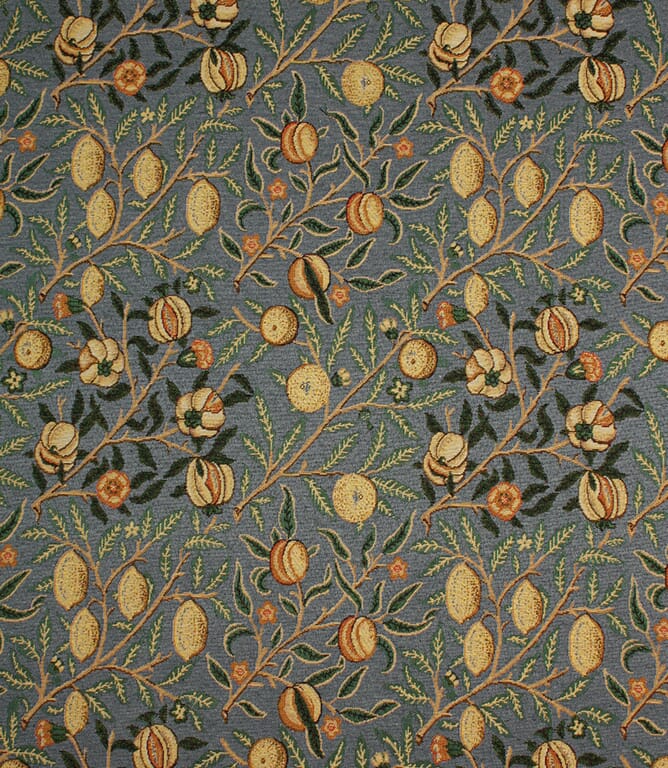 Blue Pomegranate Tapestry Fabric