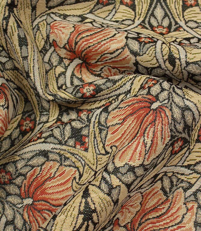 William Morris  Pimpernel Tapestry Fabric / Russet