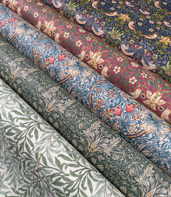 William Morris  Willow Bough Oilcloth Fabric / Azure