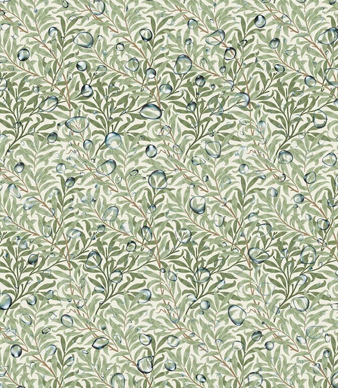 William Morris  Willow Bough Oilcloth Fabric / Sage