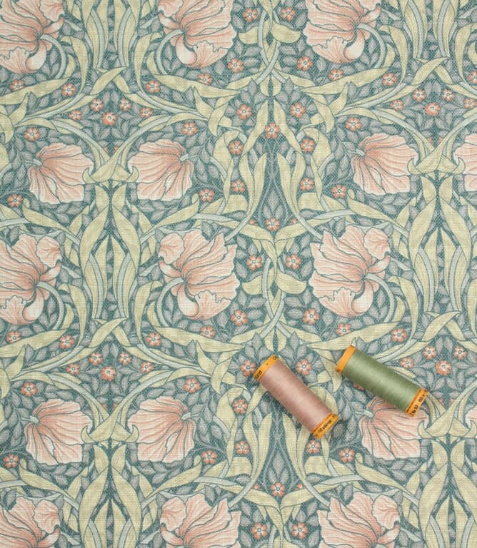 Pimpernel Linen Fabric / Rust