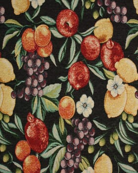 Citrina Tapestry Fabric / Black Citrina Tapestry Fabric / Black