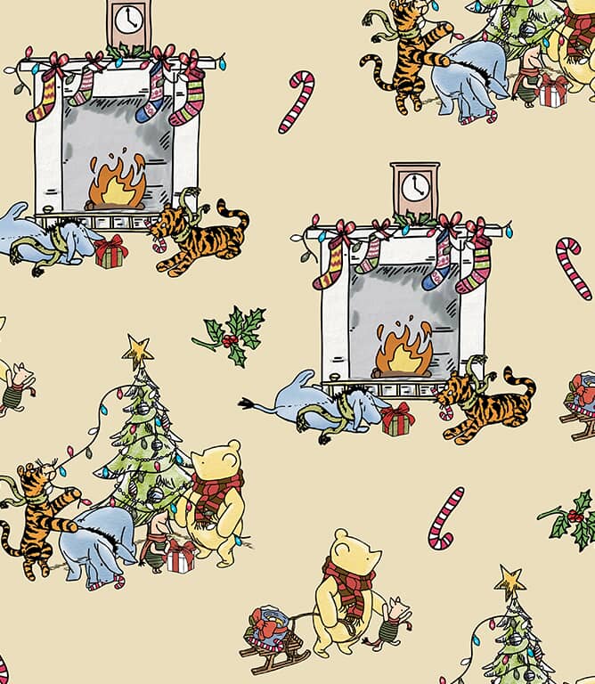 Pooh's Christmas Eve Fabric