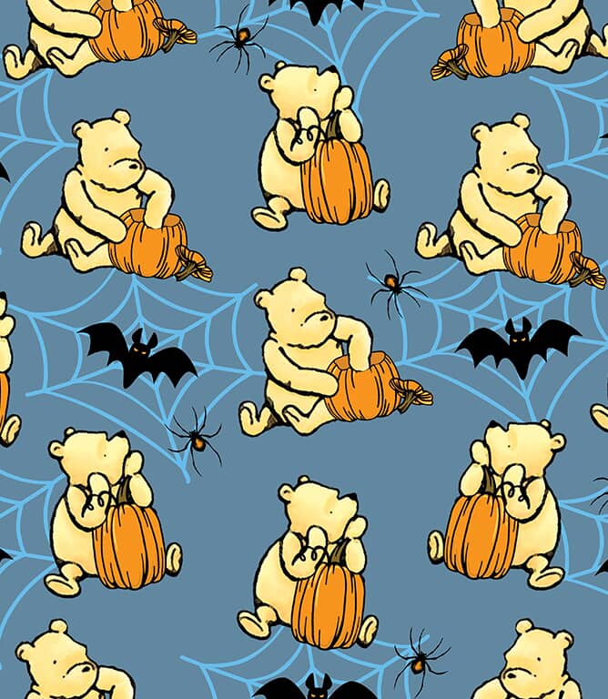 Pooh's Pumpkin Patch Fabric