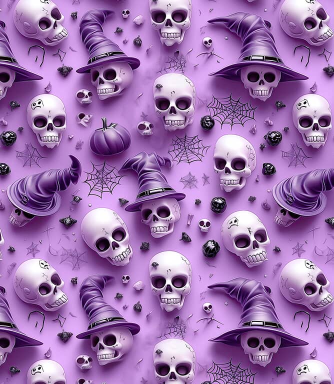 Spellbound Skulls Fabric