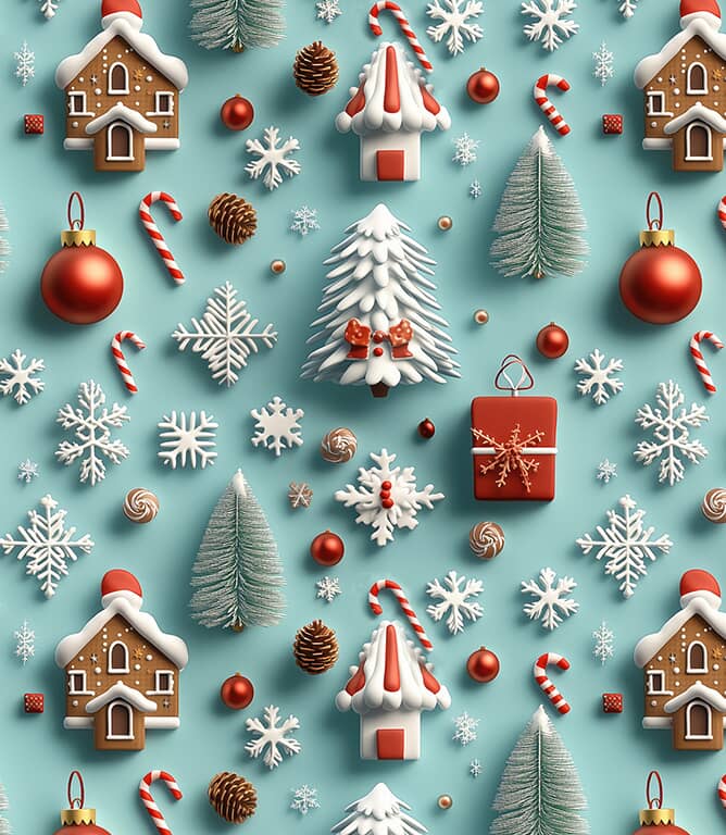 Gingerbread Village Fabric