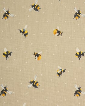 Cottage Bees Fabric / Natural Cottage Bees Fabric / Natural