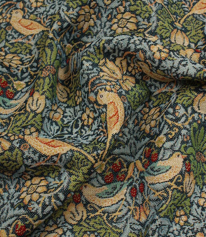 William Morris  Strawberry Thief Tapestry Mini Fabric / Navy