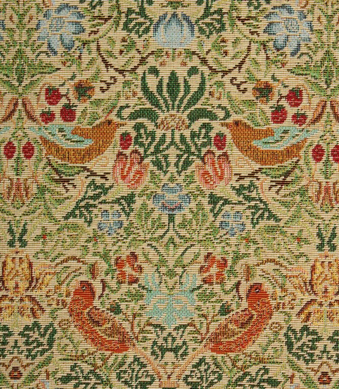 William Morris  Strawberry Thief Tapestry Mini Fabric / Natural