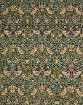 William Morris Strawberry Thief Tapestry Mini Fabric / Black William Morris Strawberry Thief Tapestry Mini Fabric / Black