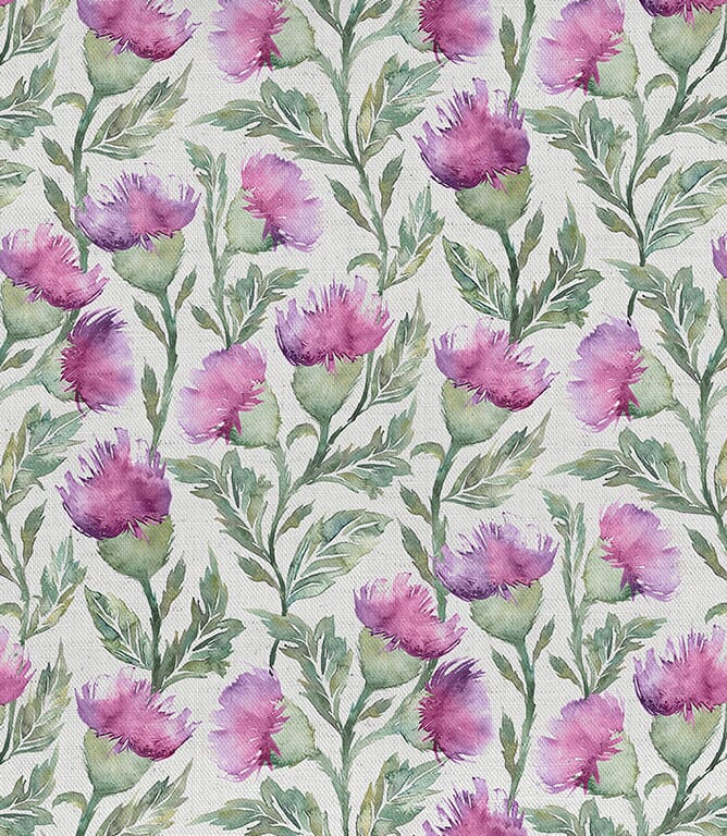 Fuchsia / Cream Ettrick Fabric