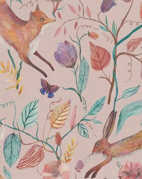 Voyage Maison Leaping into The Fauna Clearance Fabric / Blush Voyage Maison Leaping into The Fauna Clearance Fabric / Blush