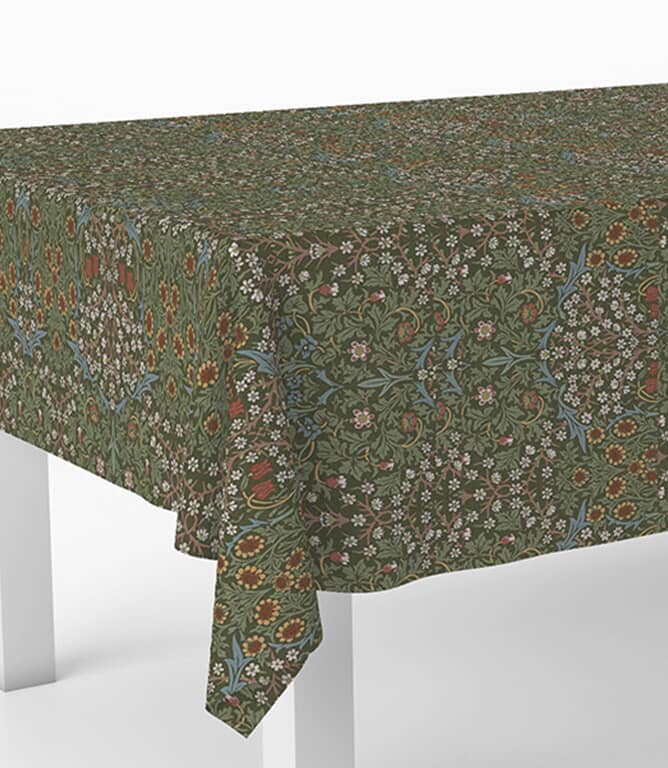 William Morris  Blackthorne Oilcloth Fabric / Forest