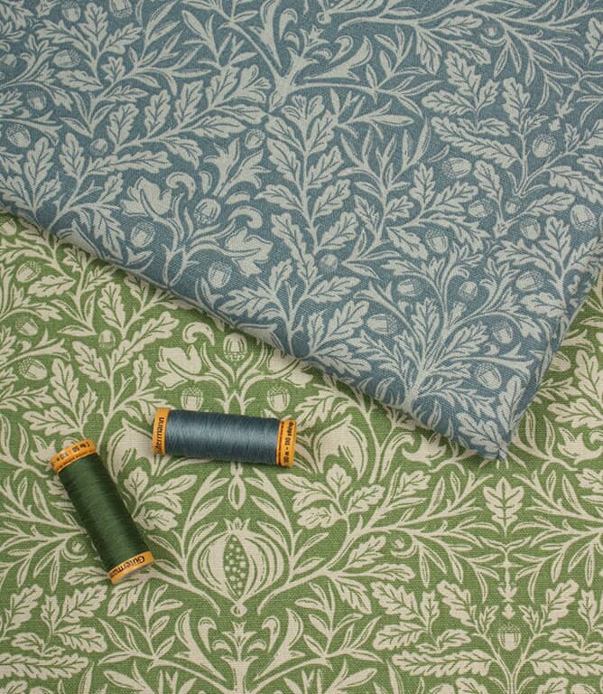 William Morris  Acorn Fabric / Blue