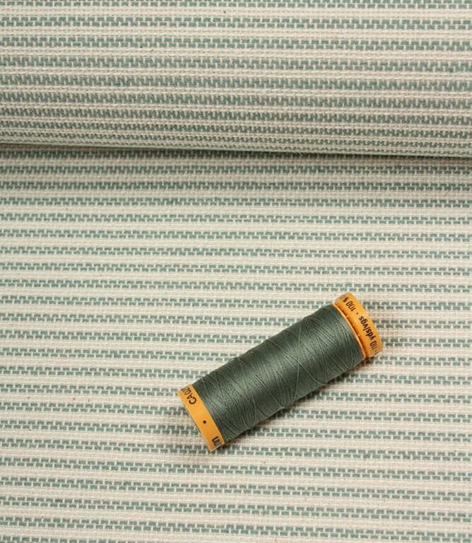 Highbury Stripe Fabric / Duck Egg