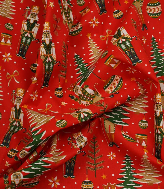 Nutcracker Noel Fabric / Red