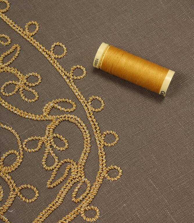 Design Forum Kashmir Fabric / Slate / Ochre