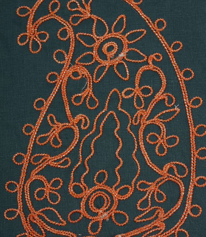 Design Forum Kashmir Fabric / Blue / Tangerine