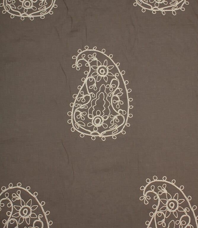 Slate / Ivory Kashmir Fabric