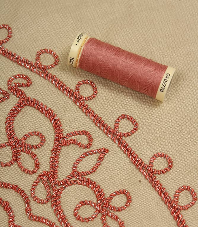 Design Forum Kashmir Fabric / Stone / Rose