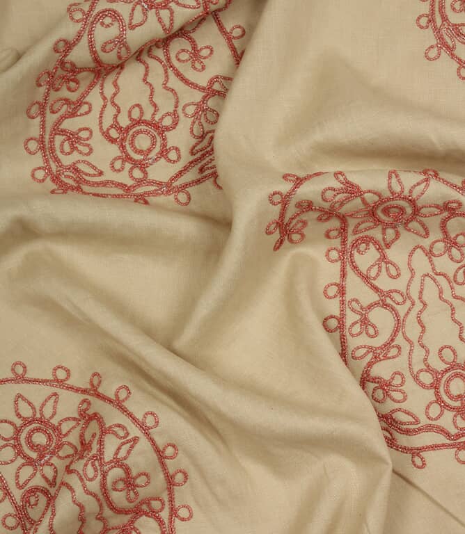 Design Forum Kashmir Fabric / Stone / Rose