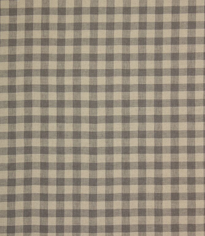 Grey Cotswold Linen Check Fabric