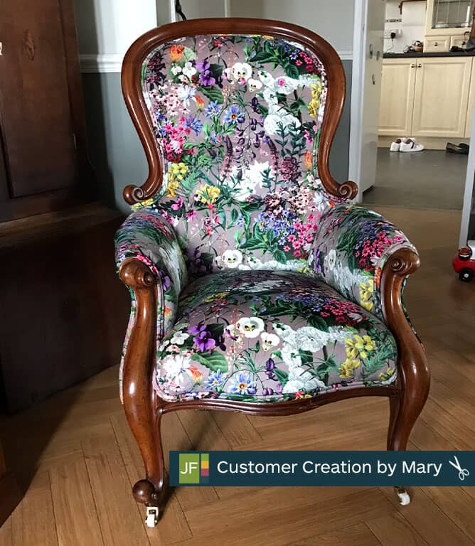 Flower Garden Velvet Fabric / Multi