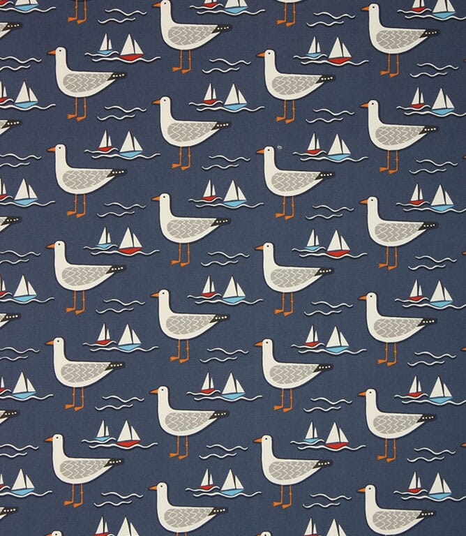 Navy Ice Cream Thief Fabric