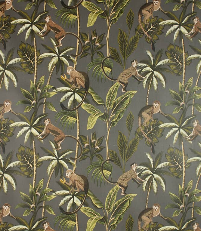 Mr Monkey Matt PVC Fabric / Grey
