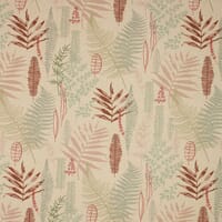 Tropical Leaves Fabric / Eau De Nil / Pink
