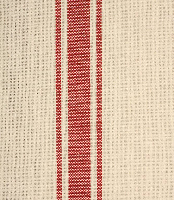 St Agnes Wide Stripe Fabric / Red