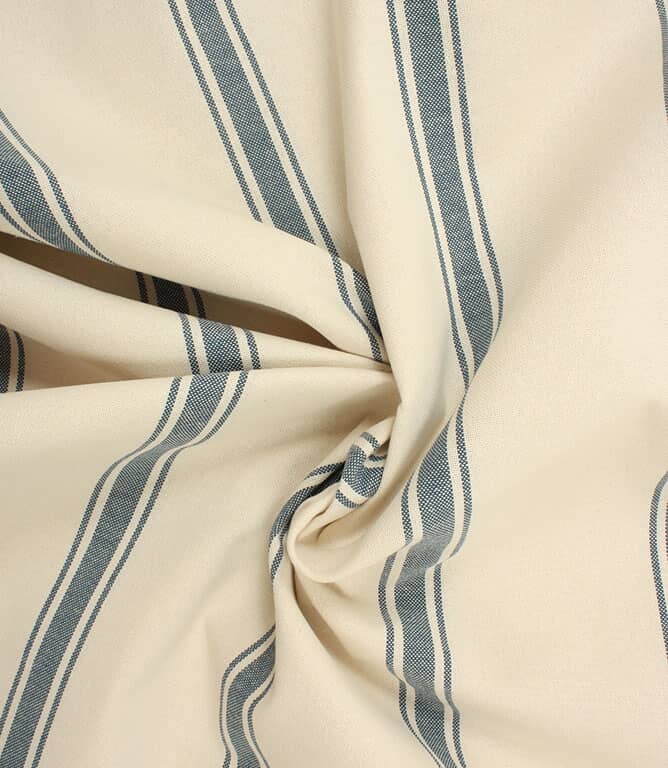 St Agnes Wide Stripe Fabric / Blue