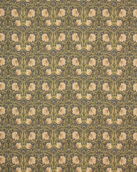 William Morris  Pimpernel Fabric / Charcoal