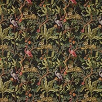 Jungle Tapestry Fabric / Black