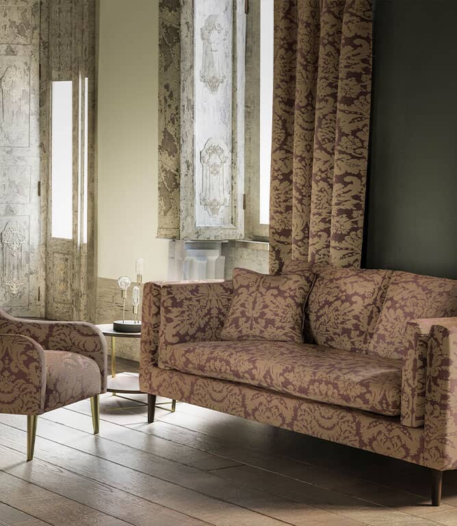 Chalfield Damask Fabric / Emperor