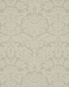 Chalfield Damask Fabric / Sepia