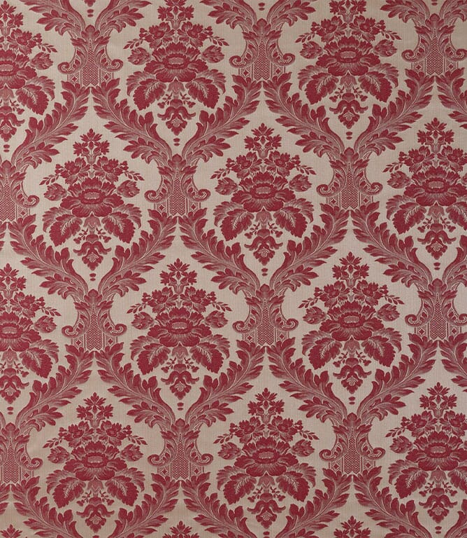 Claret Montacote Damask Fabric