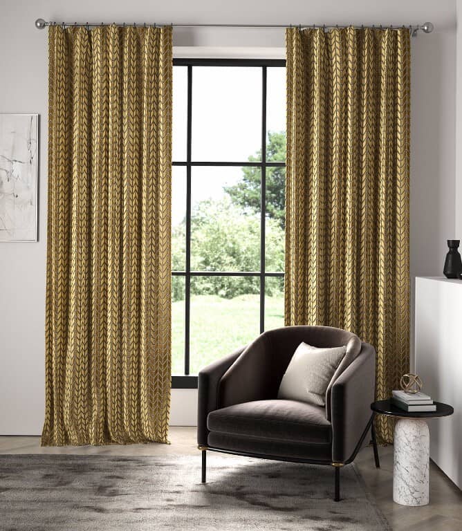 Harlequin Perplex Fabric / Ochre