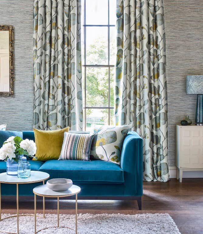 Harlequin Kienze Fabric / Marine / Zest